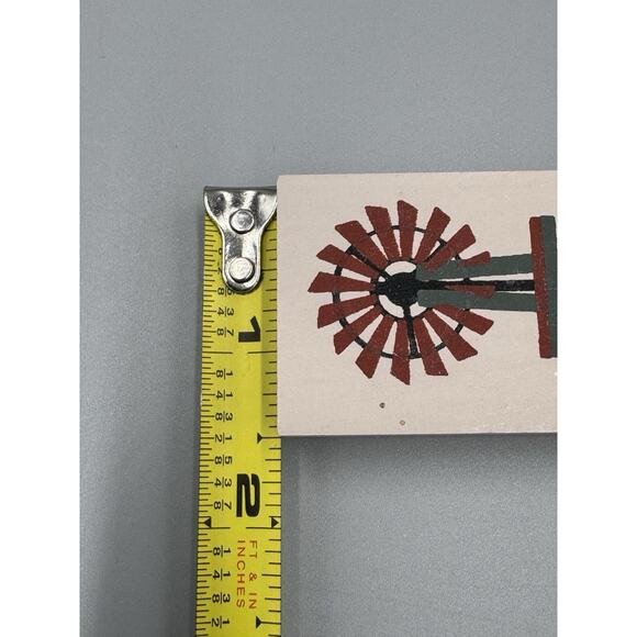 Vintage Cat's Meow Windmill Wooden Accessory Shelf Sitter - Picture 3 of 3